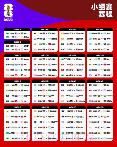 2026世界杯比赛时间一览比赛时间表直播平台 2026世界杯比赛时间一览比赛时间表直播平台